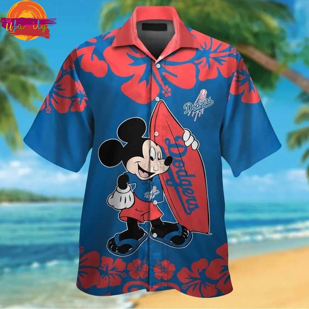 Los Angeles Dodgers Mickey Mouse Disney Hawaiian Shirt