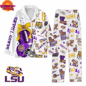 Lsu Tigers Football NCAA Pajama Set Long Sleeve 1