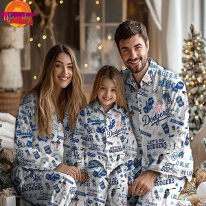 MLB Los Angeles Dodgers Christmas Family Pajamas Set 1