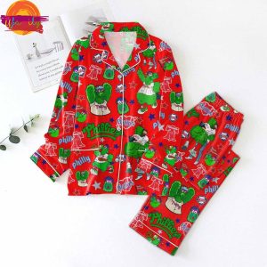 MLB Philadelphia Phillies Christmas Family Pajamas Set 2