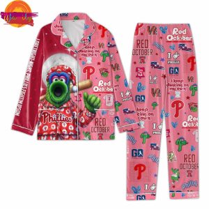 MLB Philadelphia Phillies Pink Pajama Set For Women