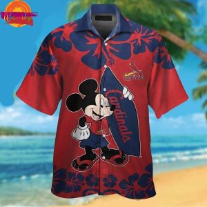 MLB St. Louis Cardinals Mickey Mouse Aloha Hawaiian Shirt