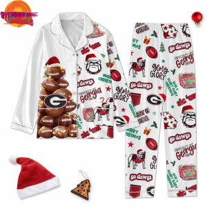 Merry Christmas Georgia Bulldogs Football Family Pajama Set 1