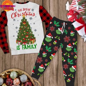 Merry Christmas Grinch Ho Ho Ho 2024 Long Sleeve Pajama Set 2