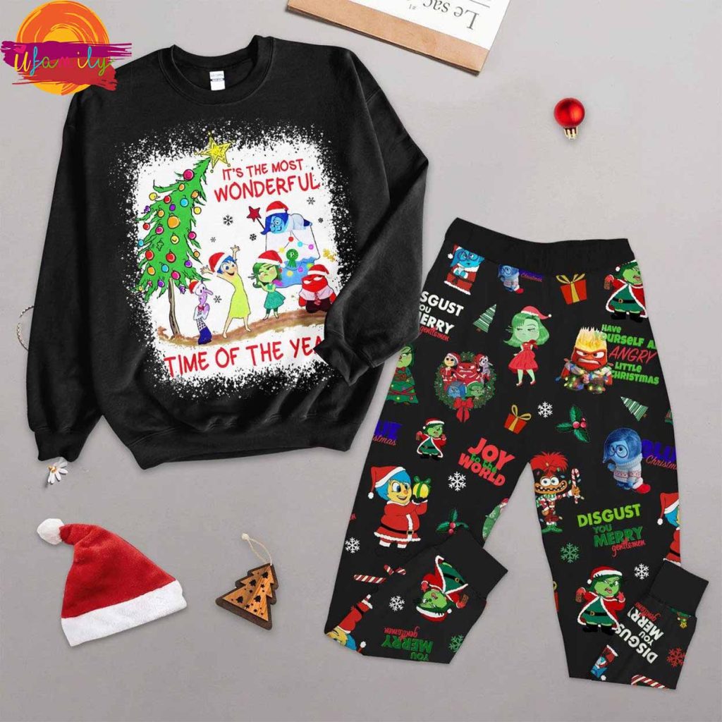 Merry Christmas Inside Out Long Sleeve Pajama Set