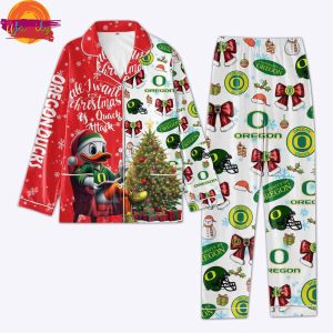 Merry Christmas Oregon Ducks 2024 NCAA Pajama Set 2