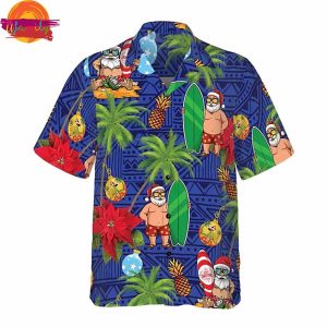 Merry Christmas Santa Claus Funny Christmas Hawaiian Shirt 3