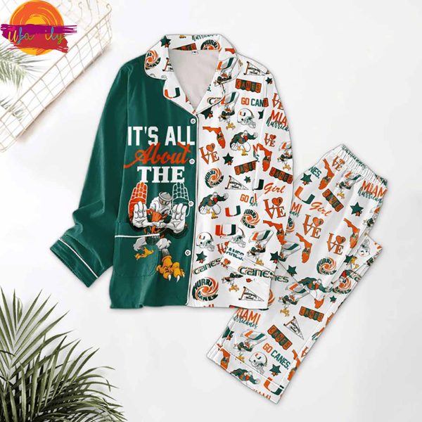 Miami Hurricanes Pajama Set Cozy Sleepwear for Die-Hard Canes Fans