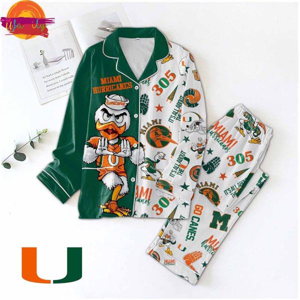 Miami Hurricanes U In My Heart 305 Family Pajamas Set