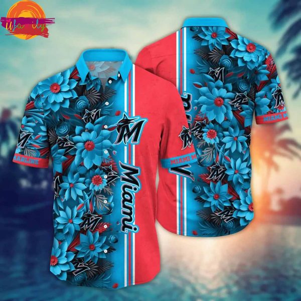 Miami Marlins Mlb Flower Aloha Hawaiian Shirt Style