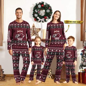 Mississippi State Bulldogs NFL Team Christmas Custom Long Sleeve Pajamas Set