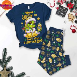 Most Likely To Love The Fighting Irish Christmas Pajama Set 1