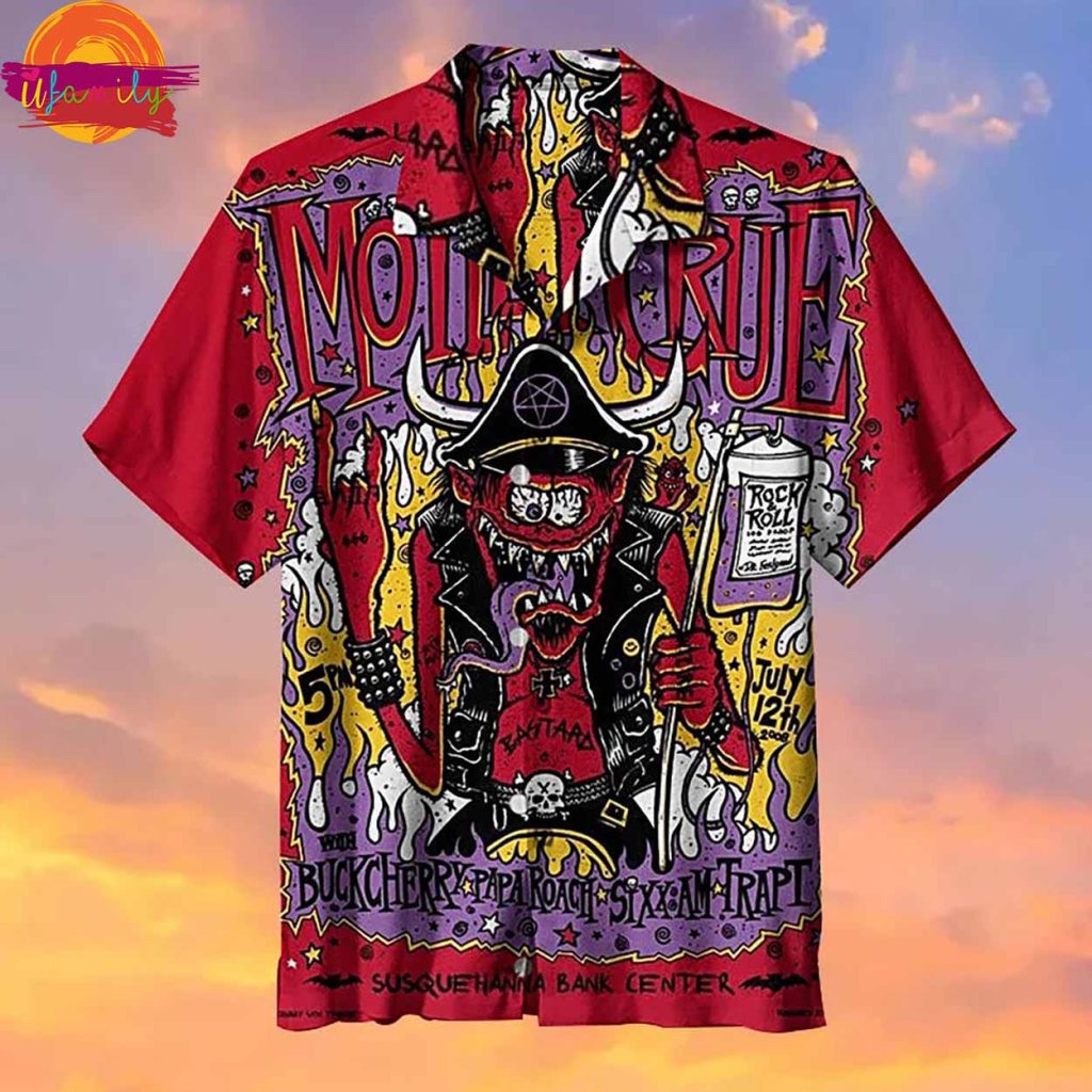 Motley Crue Demon Rocker Hawaiian Shirt Style