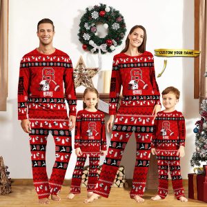 NC State Wolfpack NCAA Team Christmas Custom Long Sleeve Pajamas Set 1