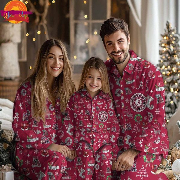 NCAA Alabama Crimson Tide Christmas Family Pajamas Set