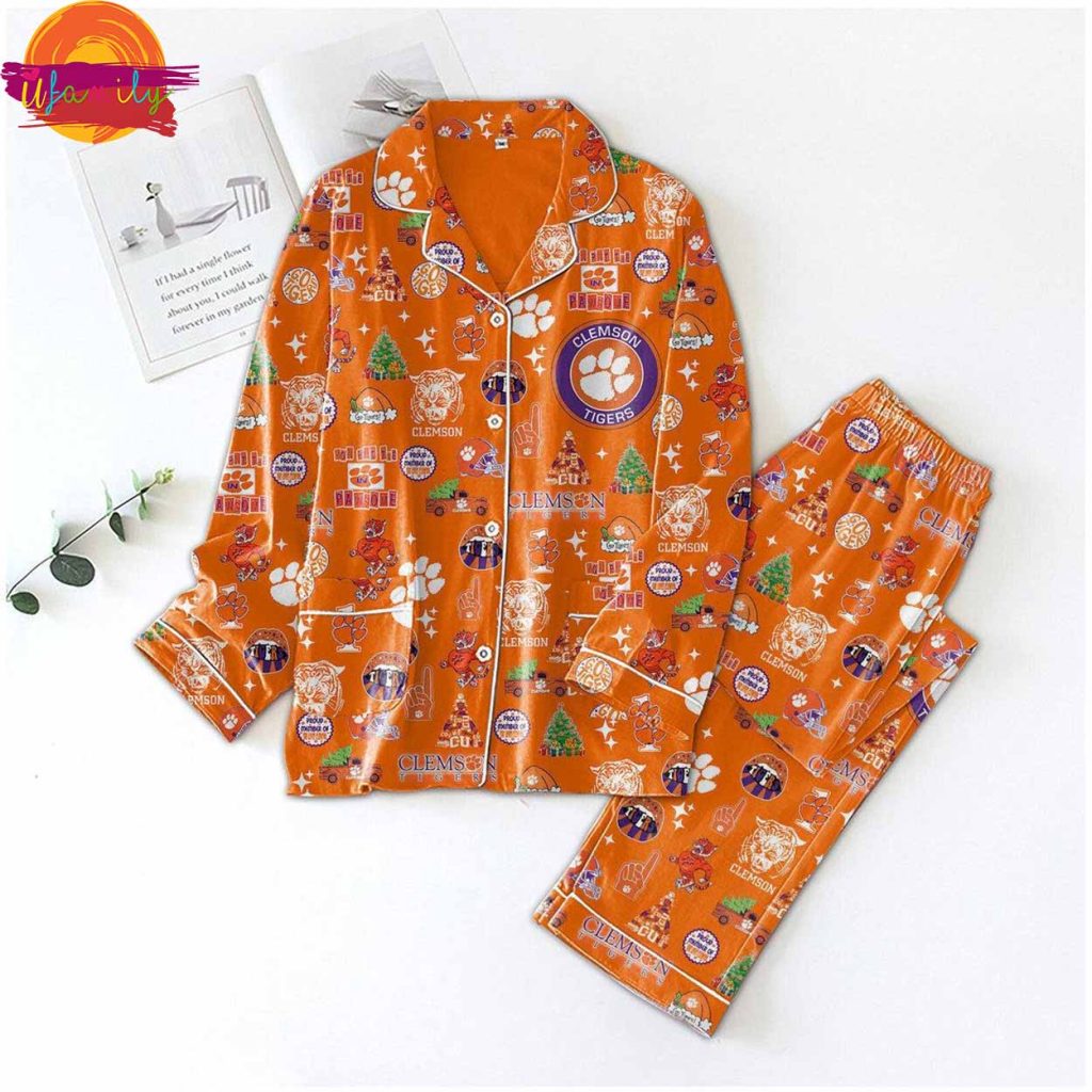 NCAA Clemson Tigers Christmas Family Pajamas Set