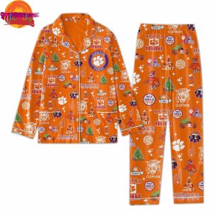 NCAA Clemson Tigers Christmas Family Pajamas Set 2