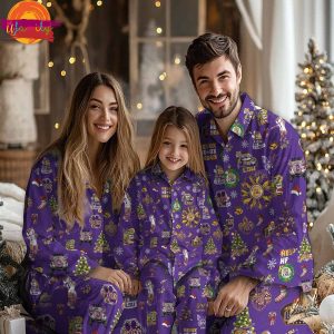 NCAA Lsu Tigers Christmas Family Pajamas Set 4