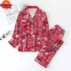 NCAA Nebraska Cornhuskers Christmas Family Pajamas Set 2