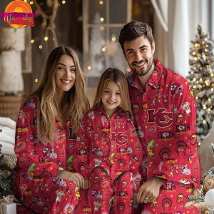 NFL Kansas City Chiefs Christmas Family Pajamas Set 3