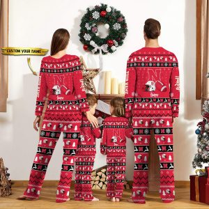 Nebraska Cornhuskers NFL Team Christmas Custom Long Sleeve Pajamas Set 2