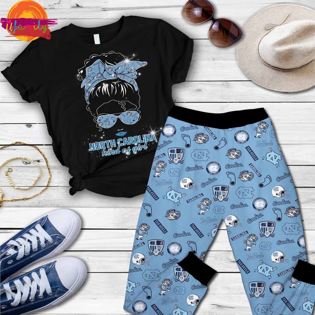 North Carolina Tar Heels Kind Of Girl T Shirt Pajama Set