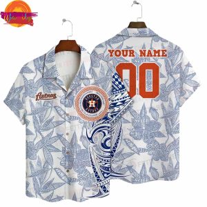 Personalized Houston Astros Tribal Wave Hawaiian Shirt Style