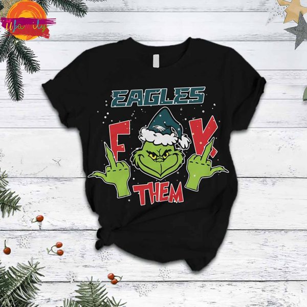 Philadelphia Eagles Grinch Christmas T Shirt Pajama Set