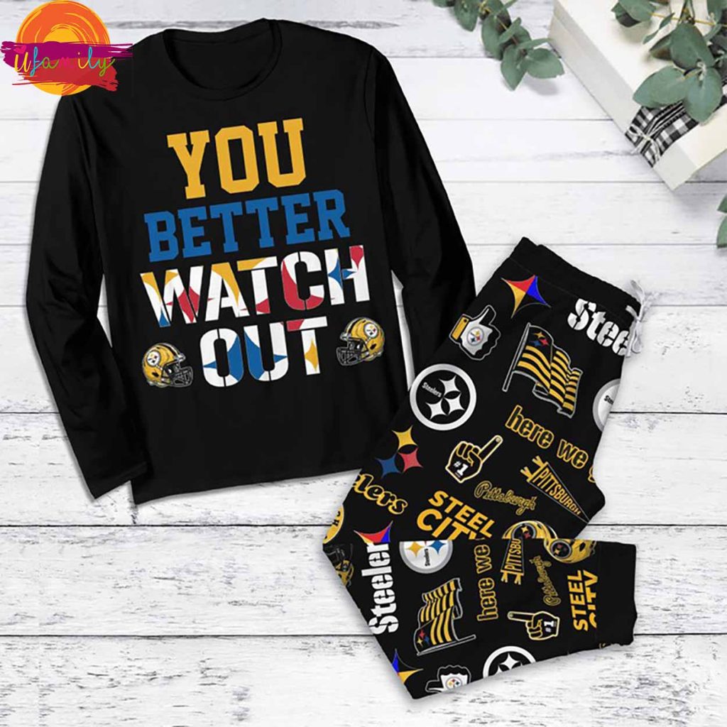 Pittsburgh Steelers Better Watch Out Long Sleeve Pajama Set