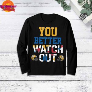 Pittsburgh Steelers Better Watch Out Long Sleeve Pajama Set 2