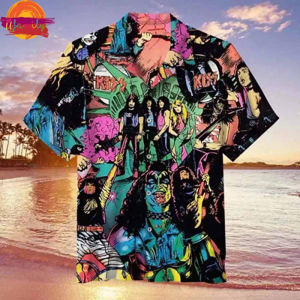 Retro Kiss Hawaiian Shirt Style