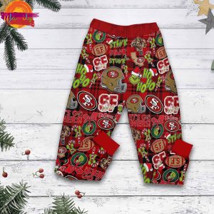 San Francisco 49ers Grinch They Hate Us Christmas Family Pajama Set 2