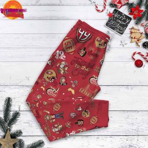 San Francisco 49ers Grinch They Hate Us Christmas Long Sleeve Pajama Set 3