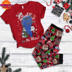 Santa Why You Be An Ole Miss NCAA T Shirt Family Set 1