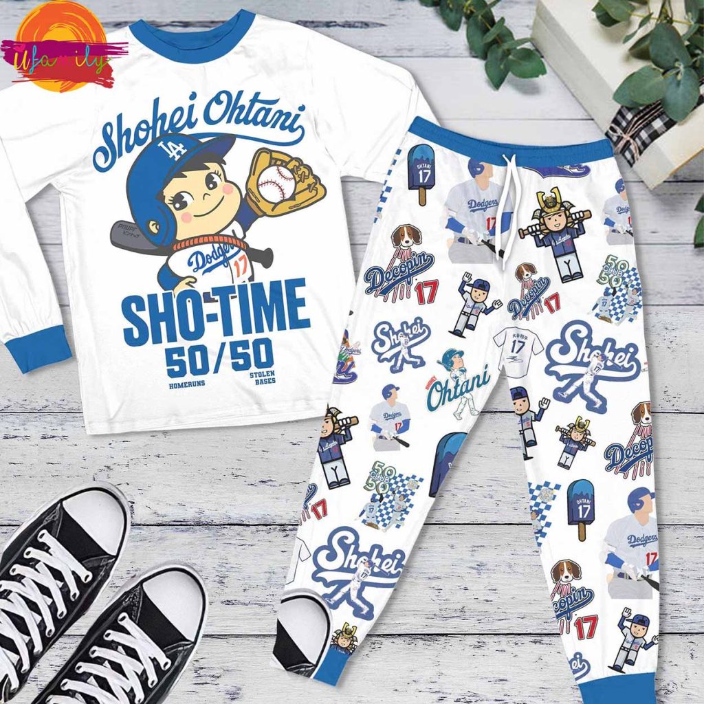 Shohei Ohtani los Angeles Dodgers Long Sleeve Pajama Set For Adult