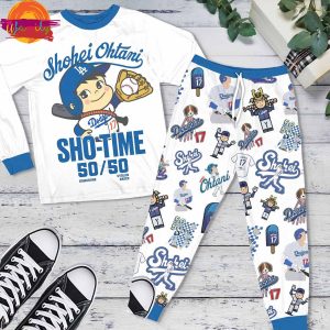 Shohei Ohtani los Angeles Dodgers Long Sleeve Pajama Set For Adult 1