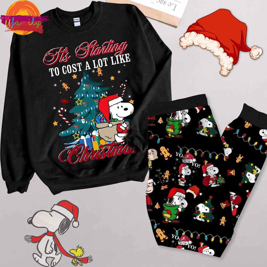 Snoopy Christmas Long Sleeve Pajama Set Gifts Ideas