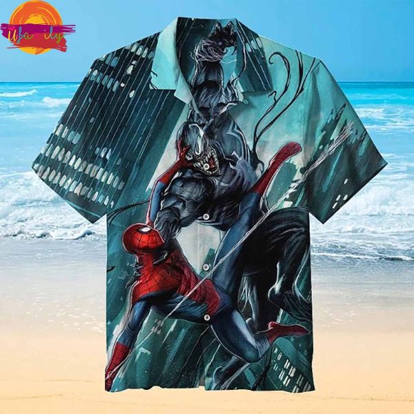 Spider Man City Vs Venom Hawaiian Shirt