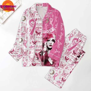 Stevie Nicks Breast Cancer Awareness Music Pajama Set 1