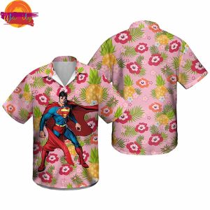 Superman Pineapple Flower Hawaiian Shirt Style