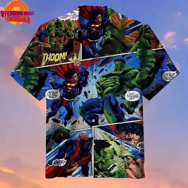 Superman vs Hulk Hawaiian Shirt Style