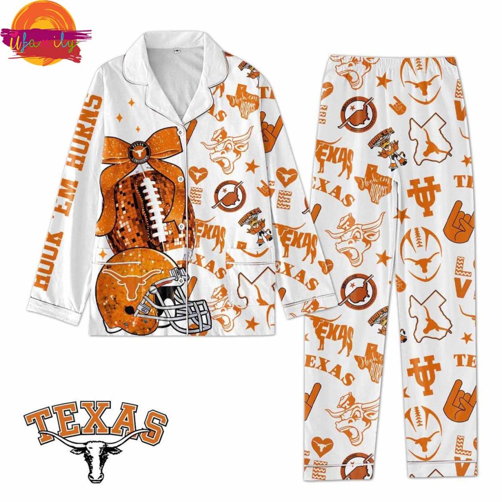 Texas Longhorns Football NCAA Pajama Set Long Sleeve​