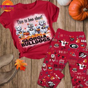 This Is Boo Sheet Georgia Bulldogs T Shirt Pajama Set 1