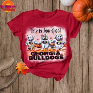 This Is Boo Sheet Georgia Bulldogs T Shirt Pajama Set 2