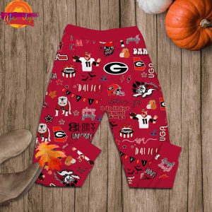 This Is Boo Sheet Georgia Bulldogs T Shirt Pajama Set 3