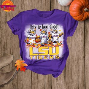 This Is Boo Sheet LSU Tigers T Shirt Pajama Set 2