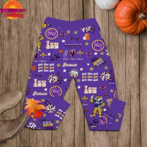 This Is Boo Sheet LSU Tigers T Shirt Pajama Set 3