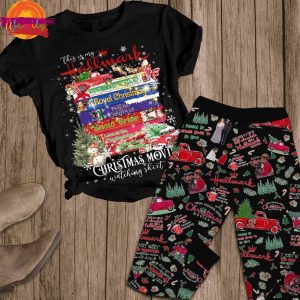 This Is my Hallmark Christmas Movie Watching Shirt T Shirt Pajama Set 1