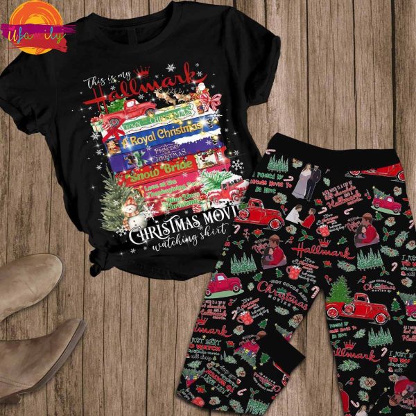 This Is my Hallmark Christmas Movie Watching Shirt T Shirt Pajama Set