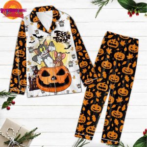 Trick Or Treating Tom Jerry Halloween Pajama Set